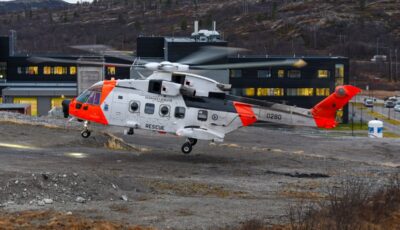 AW101 ved kirkenes sykehus